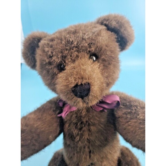 Boyds Plush Bear Vintage 90's 5 Way Jointed Brown Appx 16" Read - Picture 2 of 13